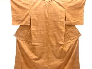 雨縞模様織り出し手織り紬着物